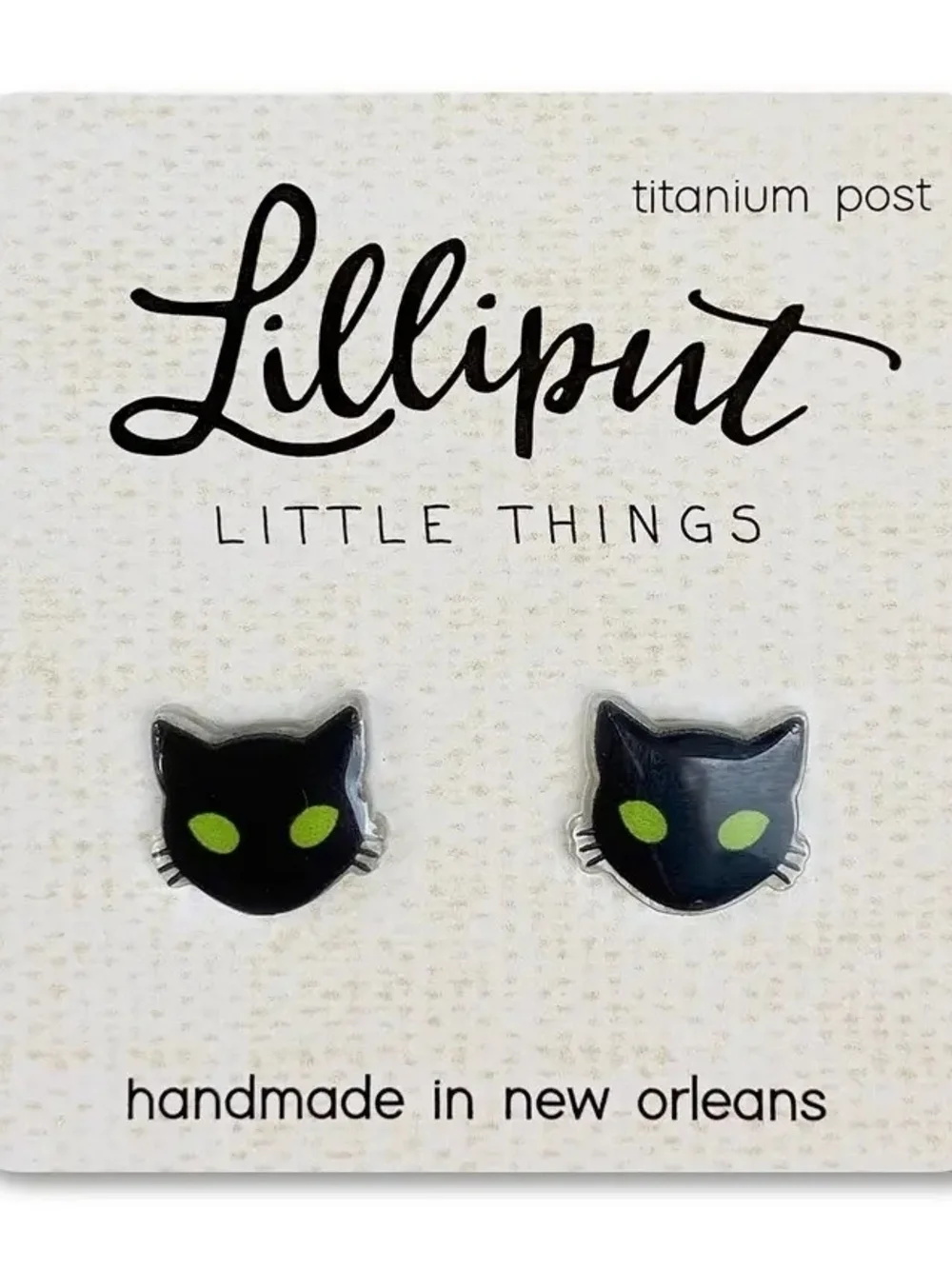 Spooky Black Cat Earrings // Witchy Halloween